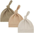 LAWKUL Cotton Baby Newborn Hats Set, 3 Pack, 0-6 Months by LAWKUL