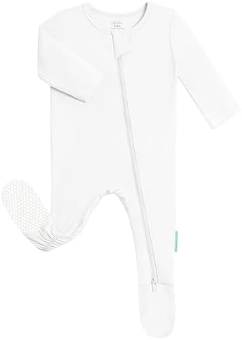 PurComfy Bamboo Viscose Baby Zipper Footie Pajamas, 0-3-6-9-18-24 Months | Ideal by PurComfy