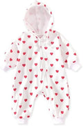 Unutiylo Unisex Baby Boys Girls Long Sleeve Infant Baby Zipper Hooded Jumpsuits by Unutiylo