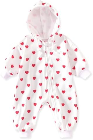 Unutiylo Unisex Baby Boys Girls Long Sleeve Infant Baby Zipper Hooded Jumpsuits by Unutiylo