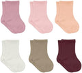 bistyle Baby Grip Ankle Socks 6 Pairs | Newborn Infant Toddlers Sock Organic by bistyle