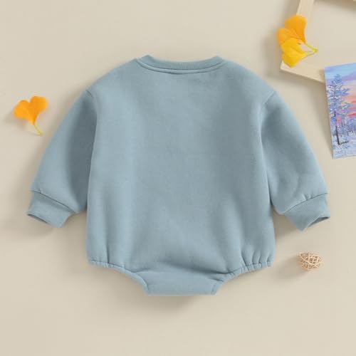 VISGOGO Newborn Infant Baby Boy Oversized Romper Sweater Bodysuits Coming Home - Image 6