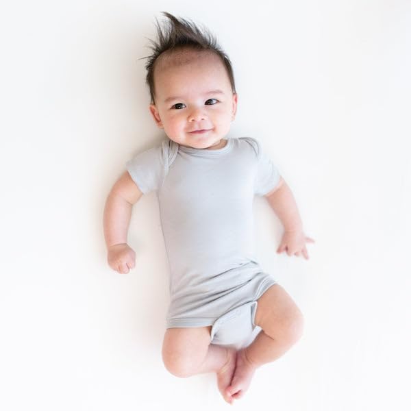 KYTE BABY Short Sleeve Baby Bodysuit, Buttery Soft Rayon Made From Bamboo - Image 3