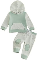 Infant Baby Boy Fall Winter Clothes Outfit Hooded Long Sweatshirt Pant Set by LIOMENGZI