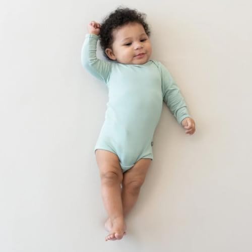 KYTE BABY Soft Bamboo from Rayon Long Sleeve Unisex Bodysuit, 0-24 Months - Image 2