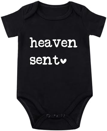 Heaven Sent Baby Bodysuit Religious Pregnancy Announcement Baby Romper Unisex by Unknown