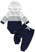 Giraropa Newborn Baby Boy Clothes Rib Knit Romper Jumpsuit Solid Sweater by Giraropa