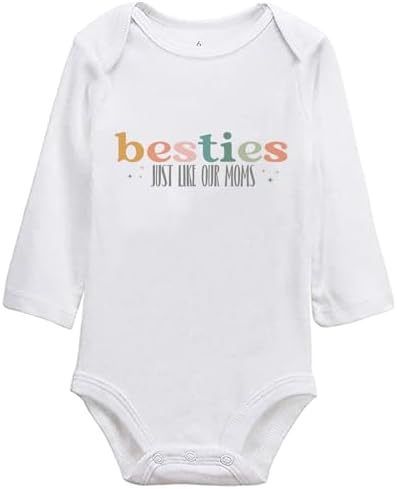 Besties Just Like Our Moms Baby Bodysuit Best Friend Baby Bodysuit Mom Besties by Unknown