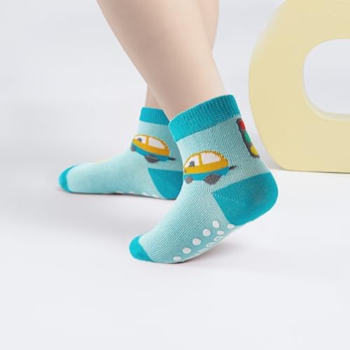 Aroveea Toddler Socks Non Slip Grip Ankle Baby 12 Pack - Image 2