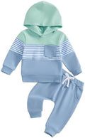 Infant Baby Boy Fall Winter Clothes Outfit Hooded Long Sweatshirt Pant Set by LIOMENGZI