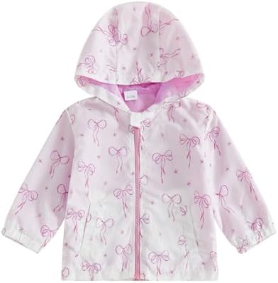Toddler Girl Windbreaker Jacket Strawberry Baby Girls Hooded Fall Jackets Long by Mialoley