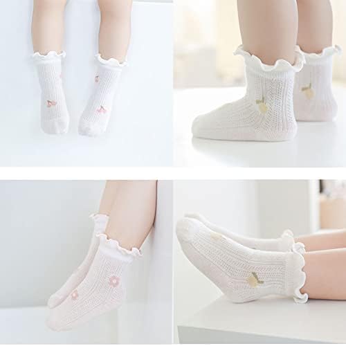 Toddler Girl Ruffle Socks Baby Girls Knee High Socks - Image 2
