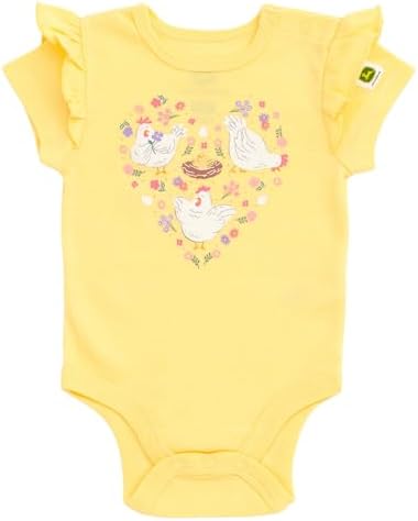John Deere Farm Animals Tractor Truck Baby 5 Pack Short Sleeve Bodysuits - Image 5