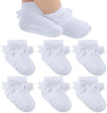 Baby Girl Ruffle Socks with Grips Lace Frilly Ankle Dress Socks by MKYSZLTSOCKS-EnjoyComfort
