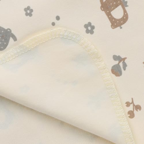 PESAAT Cotton Baby Swaddle Hat Set Newborn Infant Hats Receiving Blankets - Image 3