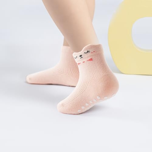 Aroveea Toddler Socks Non Slip Grip Ankle Baby 12 Pack - Image 2