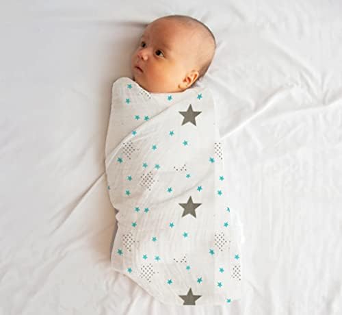 100% Muslin Swaddle Blankets, Baby Swaddling Blankets - Image 6
