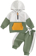 Infant Baby Boy Fall Winter Clothes Outfit Hooded Long Sweatshirt Pant Set by LIOMENGZI