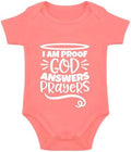 listery I'M Proof That God Answers Prayers Baby Bodysuit Baby Religious Infant by listery