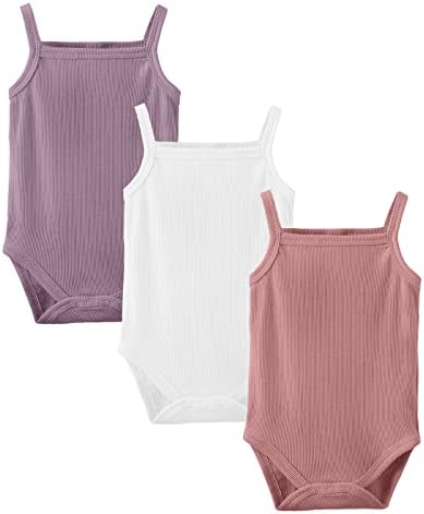 OPAWO Baby Tank Top Onesies Baby Girl Bodysuit Unisex Sleeveless Onesies by OPAWO