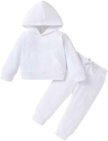 YOUNGER TREE Baby Clothes for Girls Boy Solid Color Hoodie and Sweatpants by YOUNGERTREE