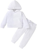 YOUNGER TREE Baby Clothes for Girls Boy Solid Color Hoodie and Sweatpants by YOUNGERTREE