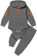 Fommy Baby Boy Clothes Colorblocked Long Sleeve Hoodie + Long Pants 2PCS Fall by Fommy
