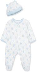 Little Me Baby Boy Clothes 2-Piece Baby Sleeper and Cap Set, 100% Cotton by LittleMeChildrensApparel