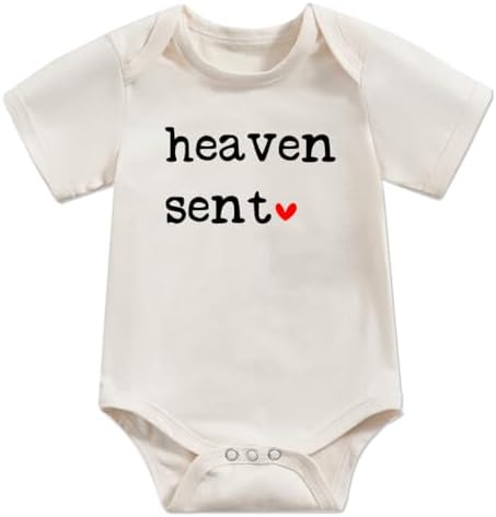 Newborn Infant Baby Bodysuit Funny Letters Print Clothes Short Sleeve Romper by Unknown