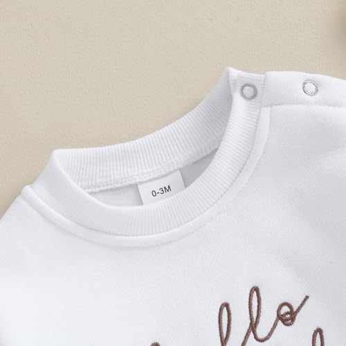 VISGOGO Newborn Infant Baby Boy Oversized Romper Sweater Bodysuits Coming Home - Image 6