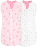Baby Swaddle 0-2 Months, Cotton Arm-In Zipper Sleep Sack, Wearable Blankets Wrap by SANDJEST