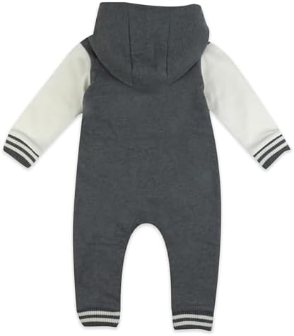 HonestBaby Baby Boys' Hoodie Coverall Team Varsity 100% Organic Cotton - Image 2