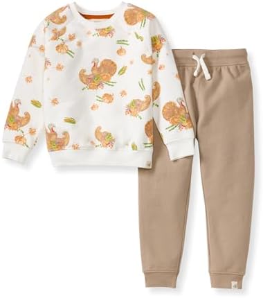 Burt's Bees Baby Boys Shirt and Pant Set, Long Sleeve Top & Bottom Outfit Bundle by BurtsBeesBaby