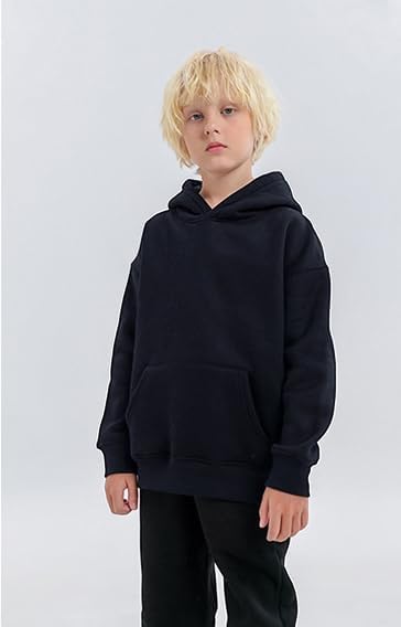 Toddler Boys Girls Sweatshirt Cotton Solid Fall Pullover Hoodie | Long Sleeve - Image 4