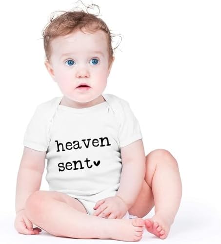 Heaven Sent Baby Bodysuit Religious Pregnancy Announcement Baby Romper Unisex - Image 2