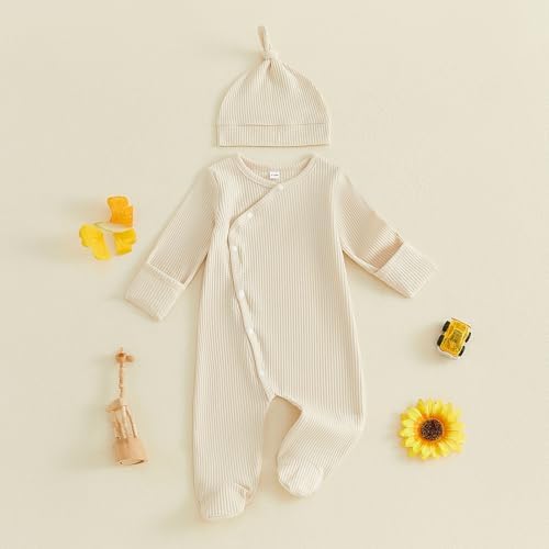 Kuriozud Newborn Baby Boy Going Home Outfit Kimono Romper - Image 4