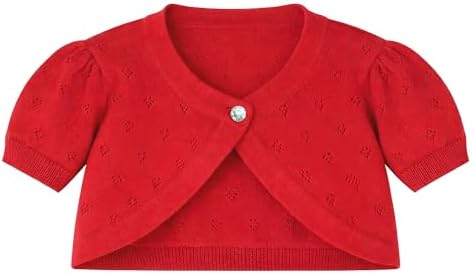 Girls Cardigan Sweater Toddler Baby Kids Knit Bolero Shrug by RIMILLCESS