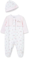 Little Me Clothes for Baby Girls 100% Cotton Scratch-Free Tag Footed One-Piece by LittleMeChildrensApparel