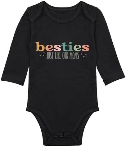 Besties Just Like Our Moms Baby Bodysuit Best Friend Baby Bodysuit Mom Besties by Unknown