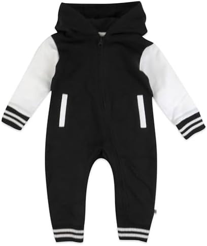 HonestBaby Baby Boys' Hoodie Coverall Team Varsity 100% Organic Cotton by HonestBaby