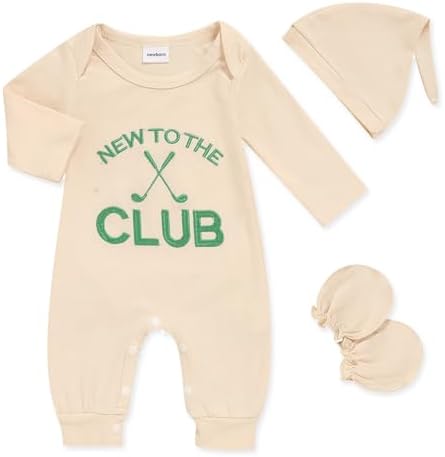 GRNSHTS Newborn Baby Boy Romper Coming Home Outfits Letter Print Bodysuit by GRNSHTS