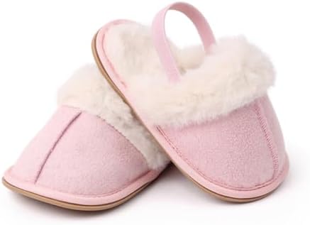 Baby Shoes Pink Leopard Baby Girl Slippers Non-Slip Soft Sole Toddler First - Image 4