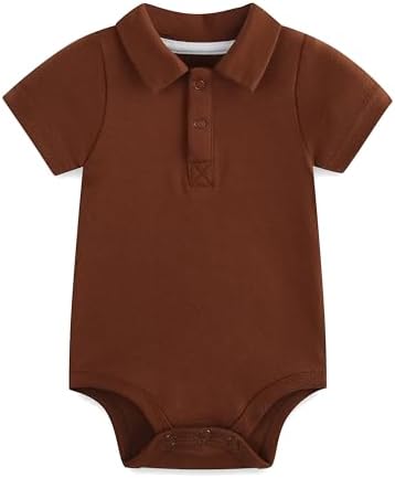 Baby Girl Collared Onsie Polo Bodysuit Boy Cotton Romper Short Sleeve 0~24M by Unknown