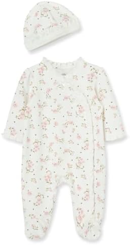 Little Me Clothes for Baby Girls 100% Cotton Scratch-Free Tag Footed One-Piece by LittleMeChildrensApparel