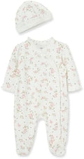 Little Me Clothes for Baby Girls 100% Cotton Scratch-Free Tag Footed One-Piece by LittleMeChildrensApparel