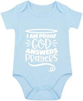 listery I'M Proof That God Answers Prayers Baby Bodysuit Baby Religious Infant by listery