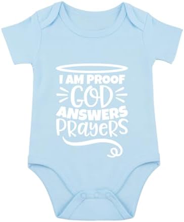 listery I'M Proof That God Answers Prayers Baby Bodysuit Baby Religious Infant by listery