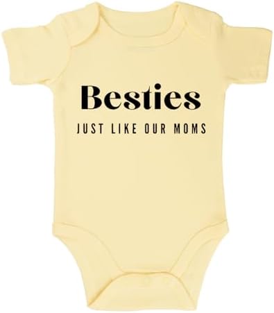 Besties Just Like Our Moms Baby Bodysuit Best Friend Baby Bodysuit Mom Besties by Unknown