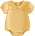 Baby Boy Girl Bubble Romper Short Sleeve Collar Summer Bodysuit by Merqwadd