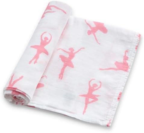 Baby Swaddle Blankets, Bamboo Muslin Receiving Blanket | 1-Pack, Lightweight & by IBESTOPIA